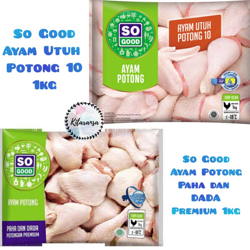 

SO GOOD AYAM POTONG 1,1kg/Ayam/So good ayam/Ayam So Good 1kg/So Good PAHA DADA/So Good