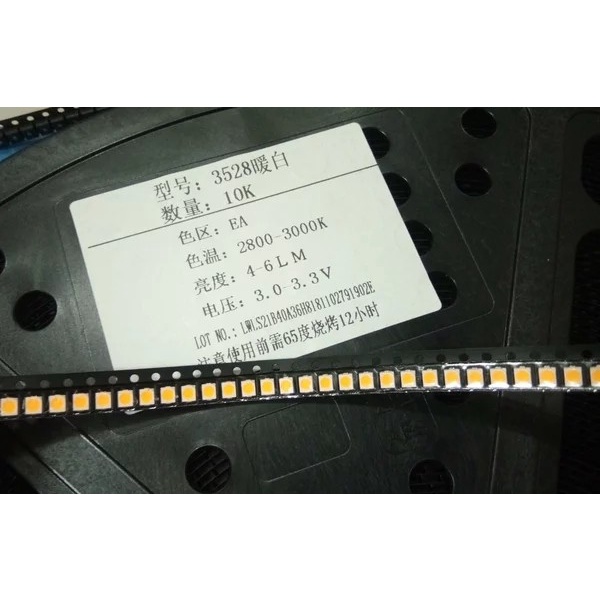 SMD Chip LED 3528 Wram White 2800-3000K 3.0-3.3V