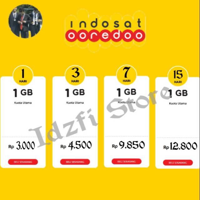 New Kuota Indosat Yellow 1GB
