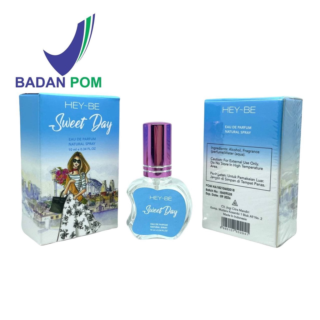 7 VARIAN HEY-BE [BPOM] PARFUM 10ML EDP PARFUME WANITA TAHAN LAMA 24 JAM