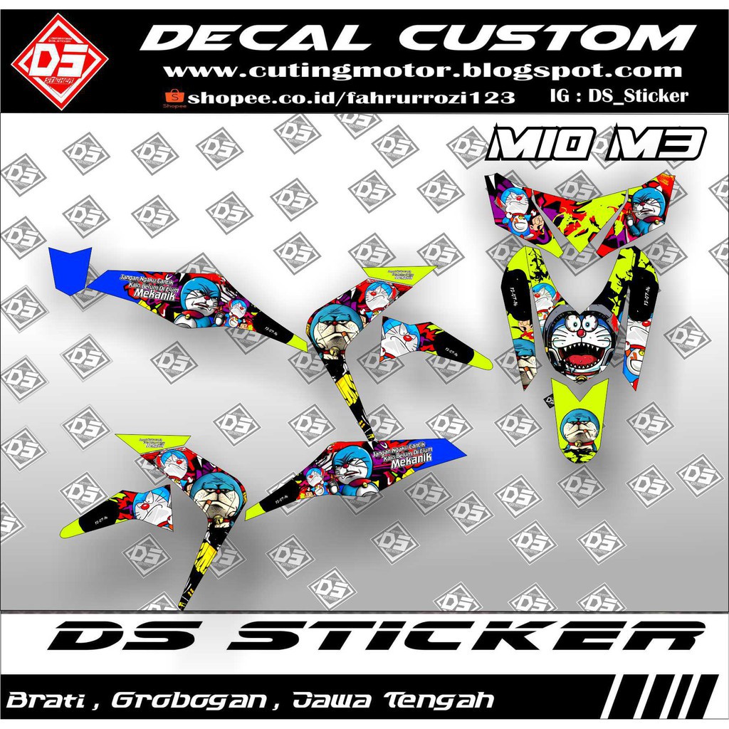 Decal Stiker Mio M3 Doraemon Fullbody