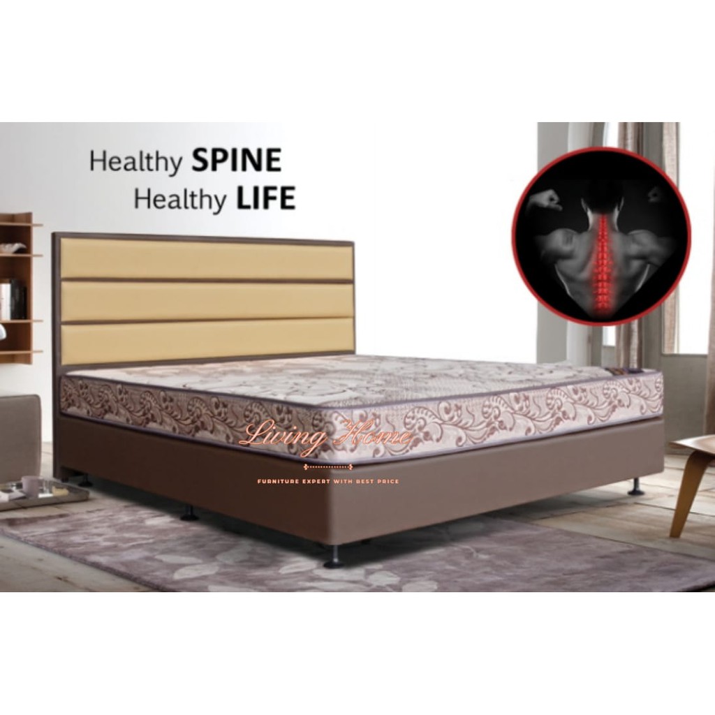 Smartland Springbed Type Smartbone Full Bed Set Mattress Matras 160 180 Kasur Kesehatan Tulang