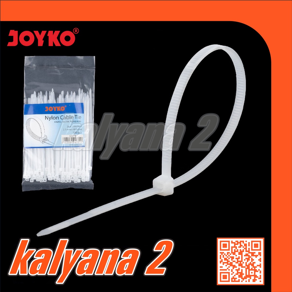 

Kabel Tis Pengikat Nilon / Cable Ties Nylon JOYKO CBT-9 (10cm)