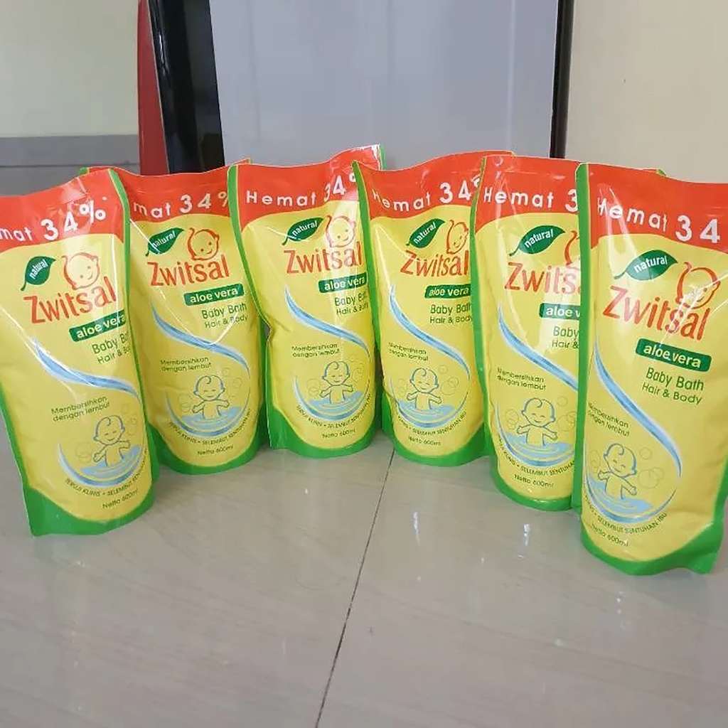 Bisa COD Zwitsal Baby Bath Hair And Body Sabun Mandi Bayi Natural Aloe Vera 2 In 1 600 Ml