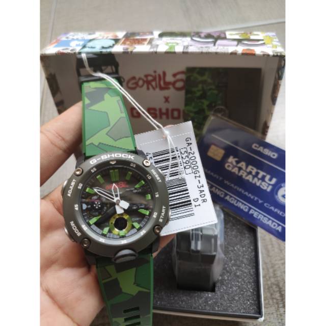 Jam tangan casio gshock ga2000 gz 3adr gorillaz special edition ga 2000