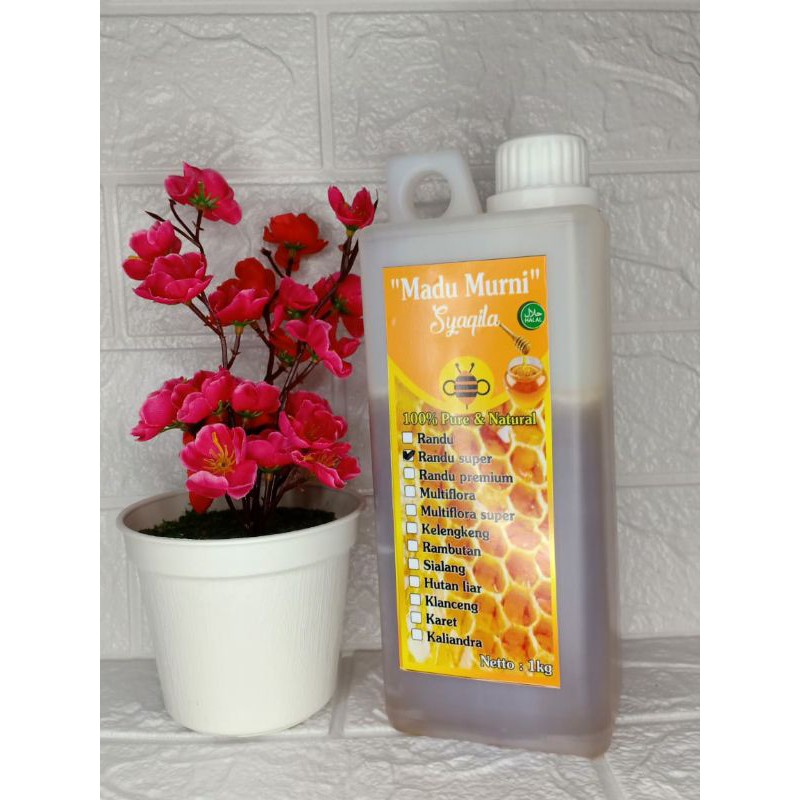 

MADU RANDU SUPER/MADU ASLI 100% / MADU MULTIFLORA/MADU MURNI kemasan 1kg dan 500 gram