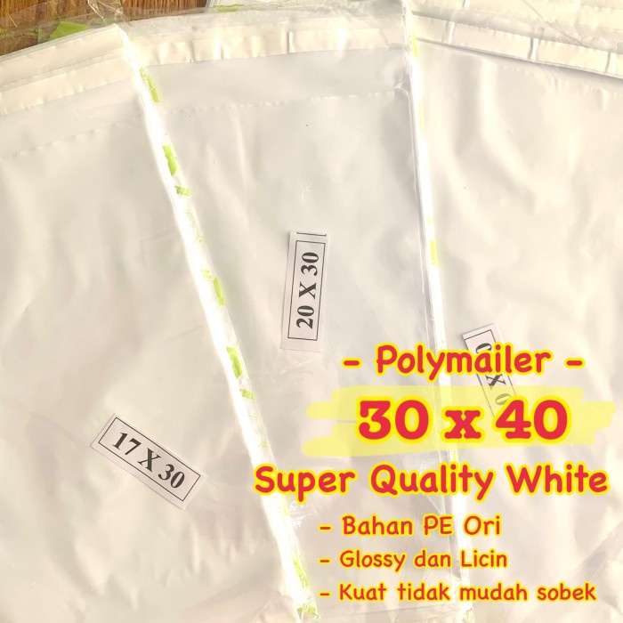 

Ginger- Plastik Polymailer Kantong Amplop Online 30x40 Putih Seal