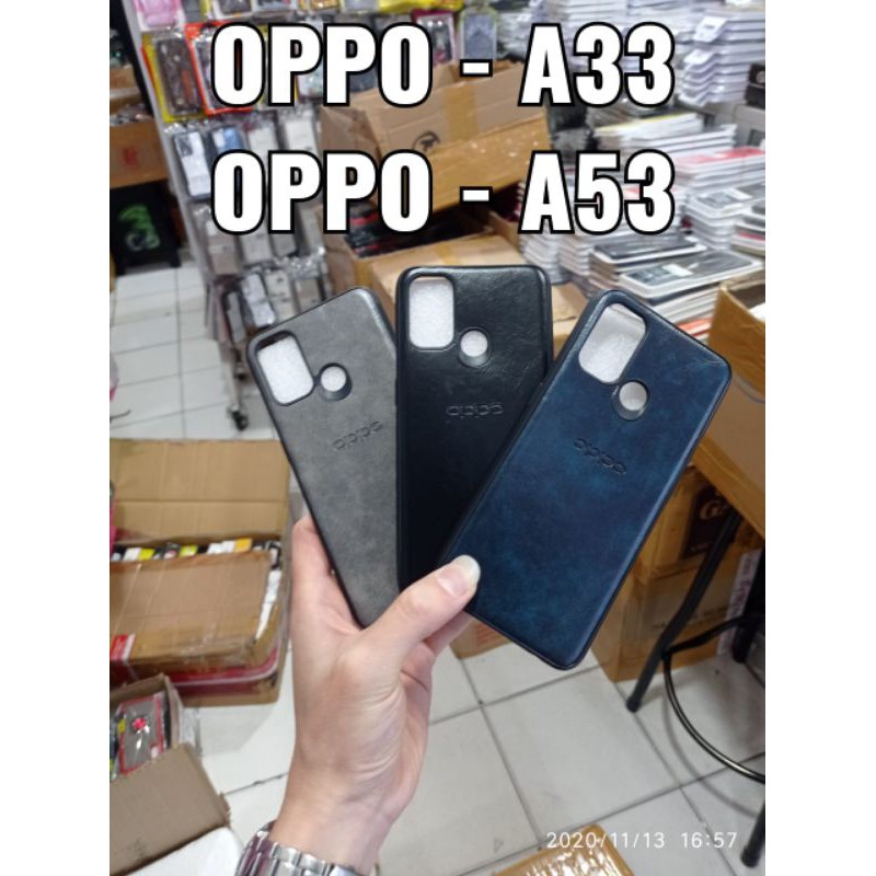 SOFCASE KULIT LOGO OPPO A53 / OPPO A33