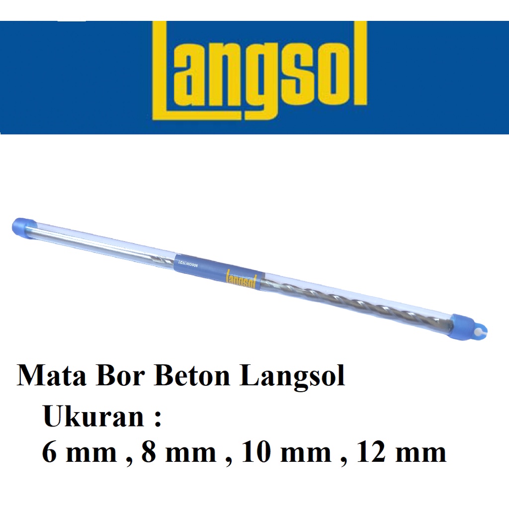 Langsol Mata Bor Beton Tembok / Mansory Drill Bits  6 Mm 8 Mm 10 Mm12 Mm