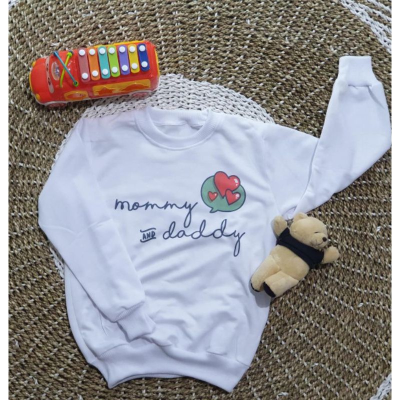 SWEATER ANAK PEREMPUAN LOVE MOMMY&amp;DADDY - SWEATER ANAK LEMBUT TERLARIS