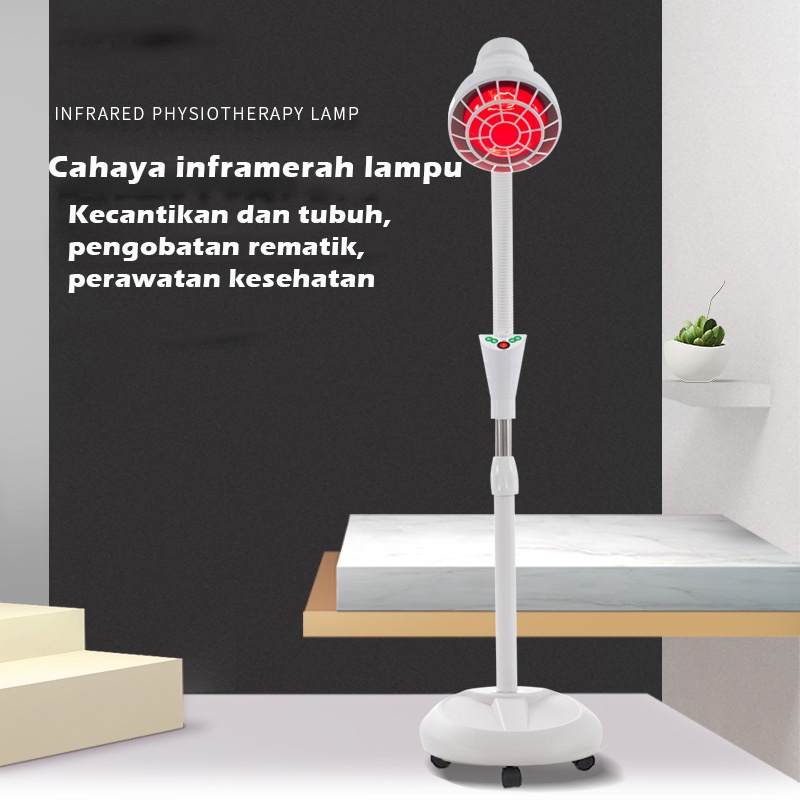 1 Set Lampu Terapi Fisioterapi Infrared 150w berdiri / Lampu Terapi Fisik Elektrik Panas Inframerah, Lampu Terapi Pemanas, Lampu Perawatan Kesehatan Pereda Nyeri, Putih / Lampu Inframerah Terapi Pemanas