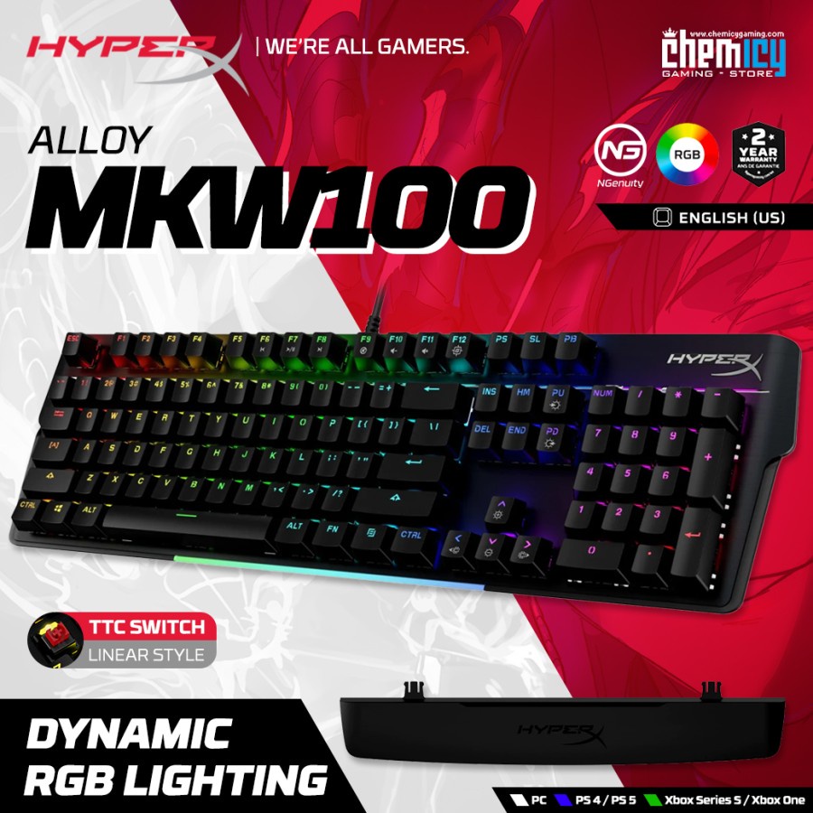 HyperX Alloy MKW100 / MKW-100 RGB Mechanical Gaming Keyboard