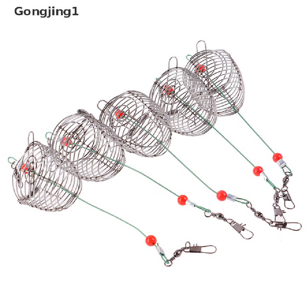 Gongjing1 5PCs / Set Keranjang Umpan Pancing Ikan Bahan Kawat