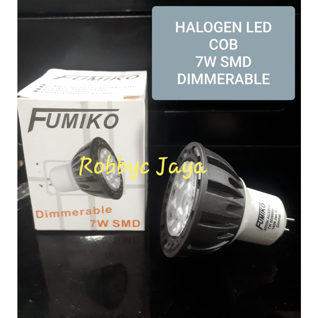 FUMIKO Lampu Halogen Led COB 7W SMD 220V Dimmable Warm White