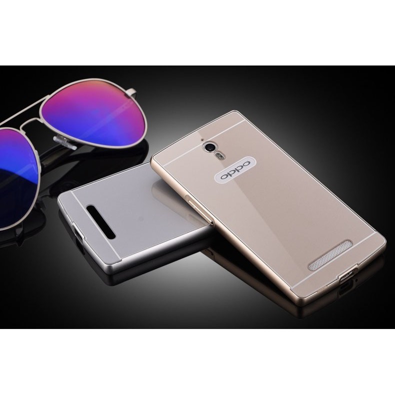 DISKON BUMPER OPPO FIND 7 ALUMINIUM WITH BACK CASE COVER DOUBLE PROTECTION