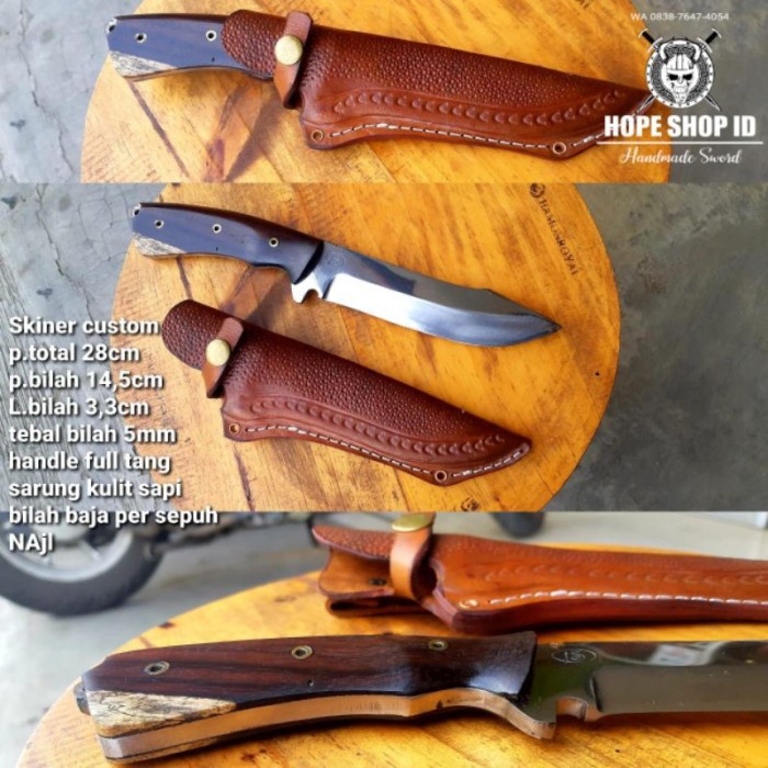 

Pisau Seset Kulit - Pisau Skinner Seset Custom - Vivistecolection