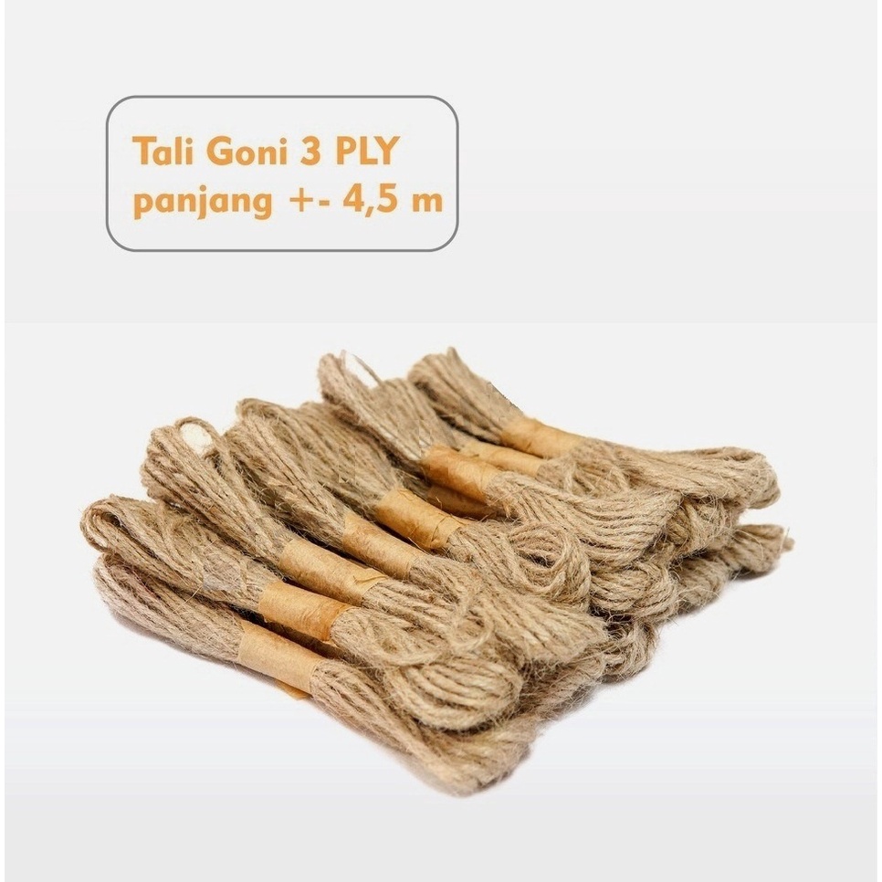 

Tali Goni Tali Rami 3 ply (+- 4,5 meter) /tali/taligoni/talirami/hampers/hiasan kado