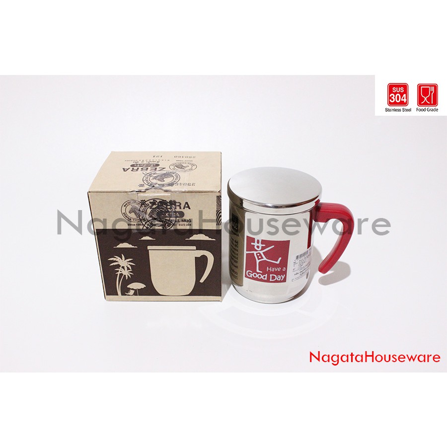 Gelas Minum Stainless / Gelas Air Panas / Cangkir Kopi / Gelas Mug Tahan Panas Dingin / Double Wall 