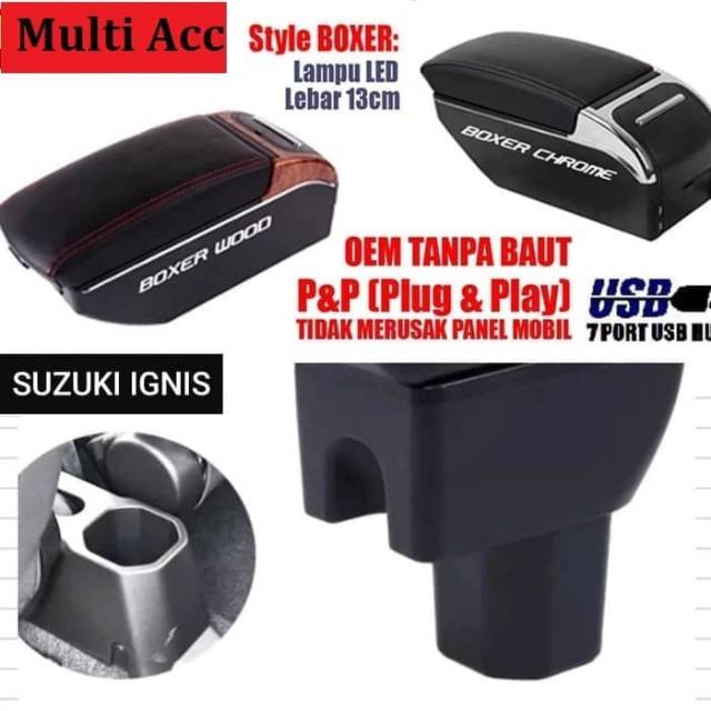 Console Box Suzuki Ignis + USB ( Original Best Quality )