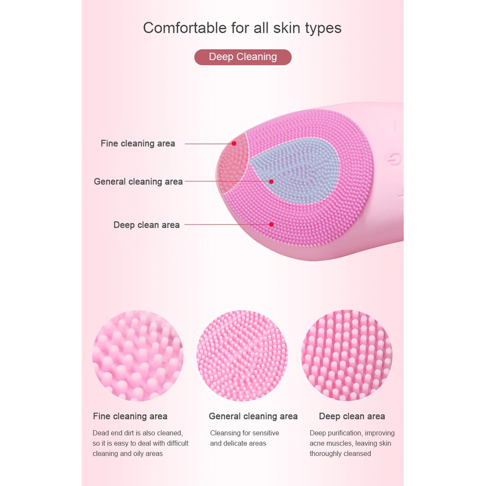 Sikat Pembersih Wajah Sonic Electric Facial Cleansing Brush - BR-020
