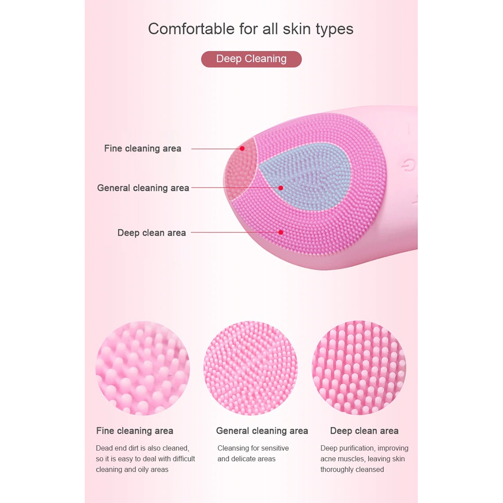 Sikat Pembersih Wajah Sonic Electric Facial Cleansing Brush - BR-020