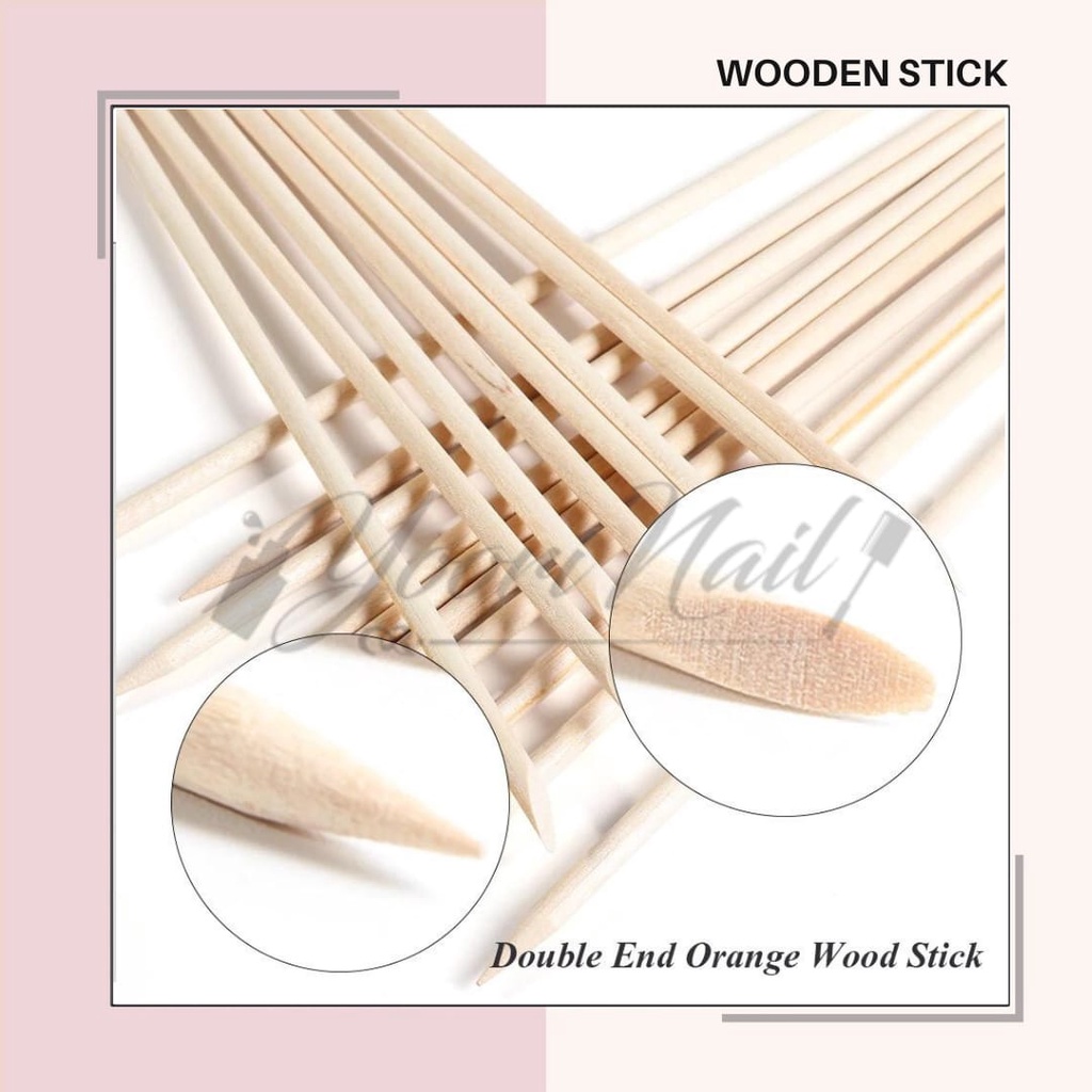 Wooden nail stick 100pcs wood nail art kayu kutikula