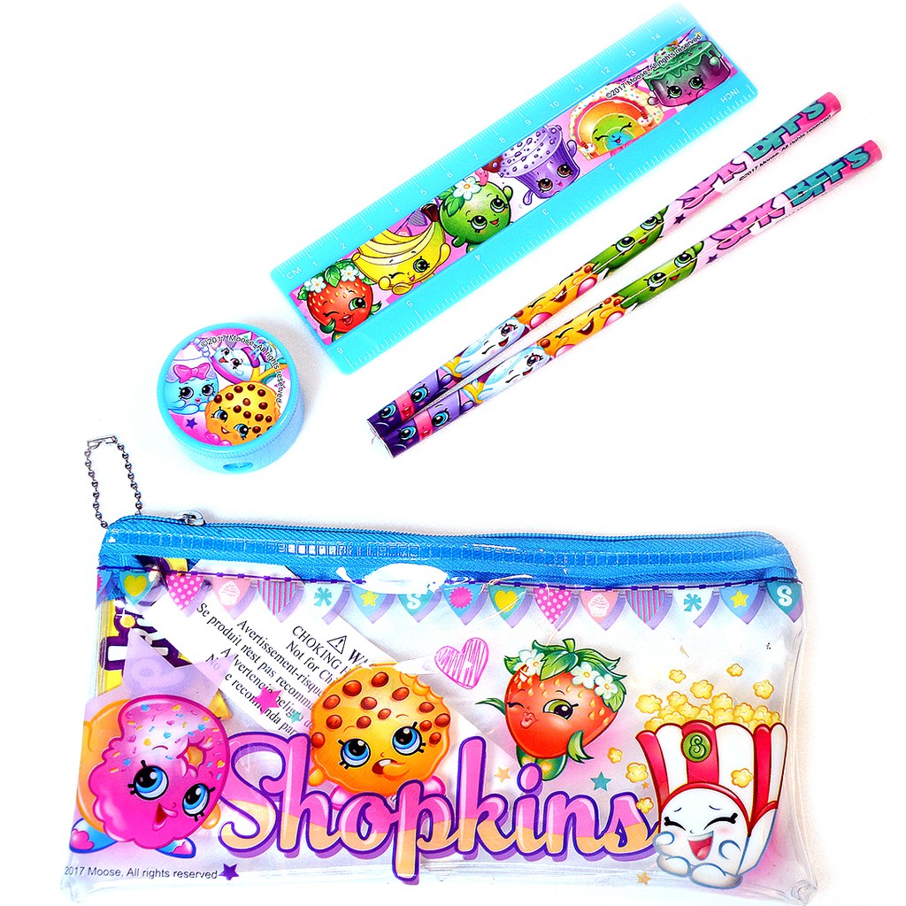 

SHOPKINS Paket Alat Tulis Anak Original 5pcs Pencase 807321