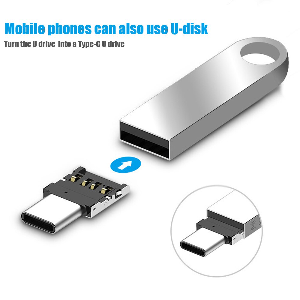 USB Type C to USB 2.0 OTG Smartphone 3.1 Type-C USB-C Connector Type C Male to USB Female OTG Adapter Converter For Android Tablet Phone Flash Drive U Disk 1Pcs USB