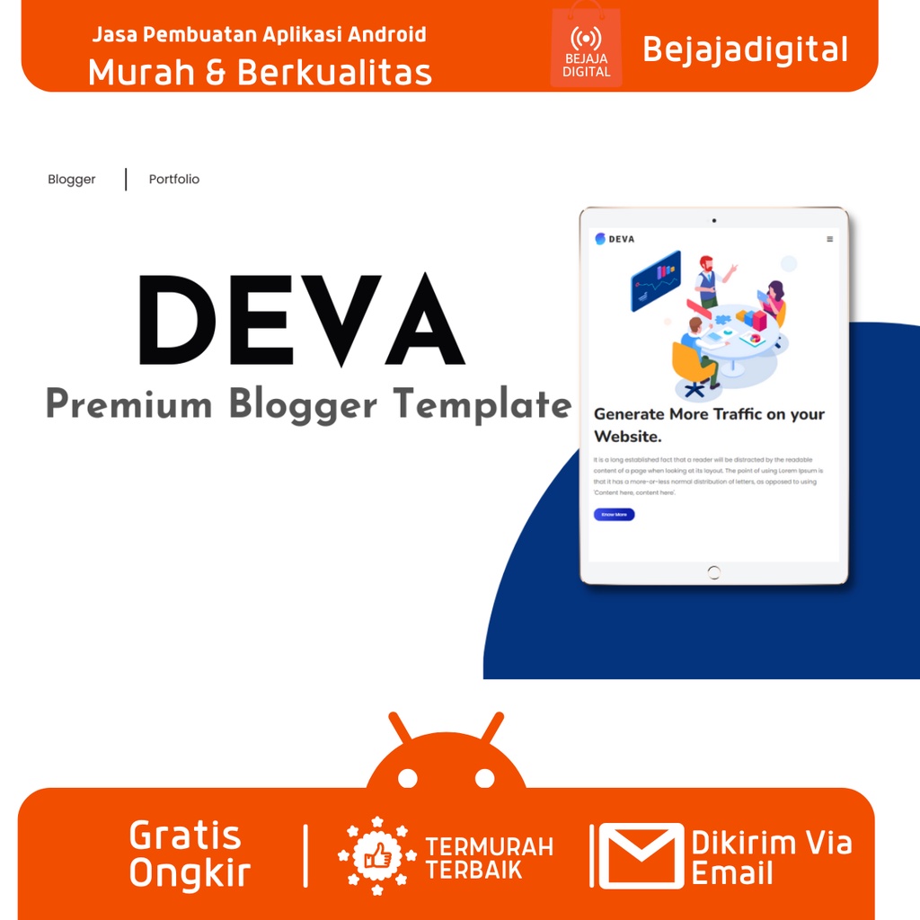 Template Blogspot tema Deva Premium Blogger