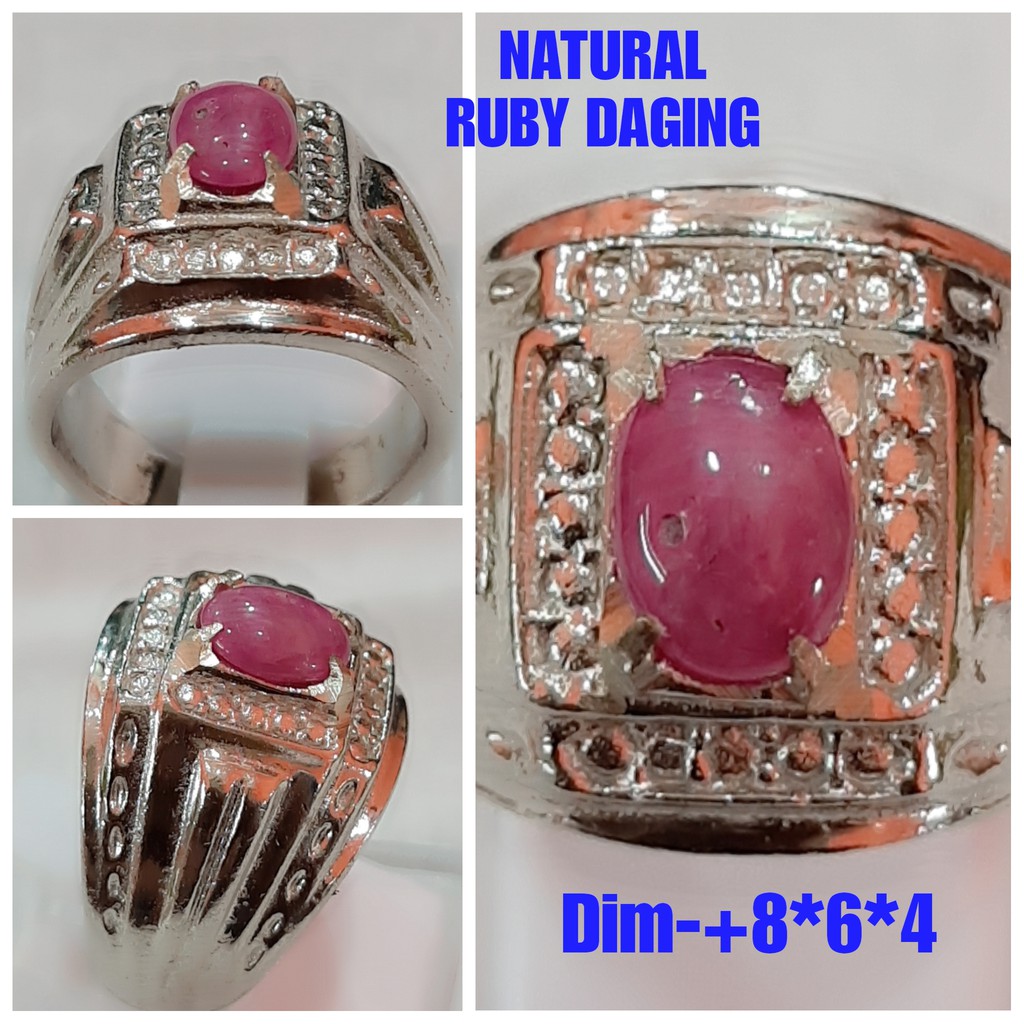 NATURAL BATU PERMATA RUBY DAGING B43