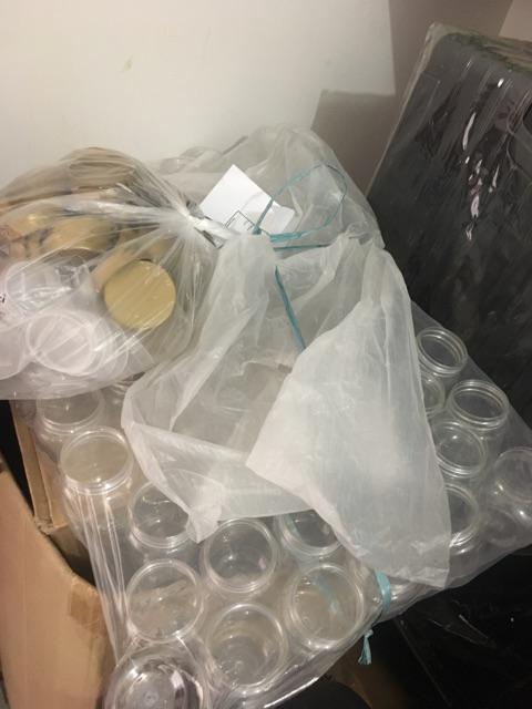 100pcs Botol / Toples Plastik Jar 200ml /sambal/permen/selai/bumbu/slime/pet Murah