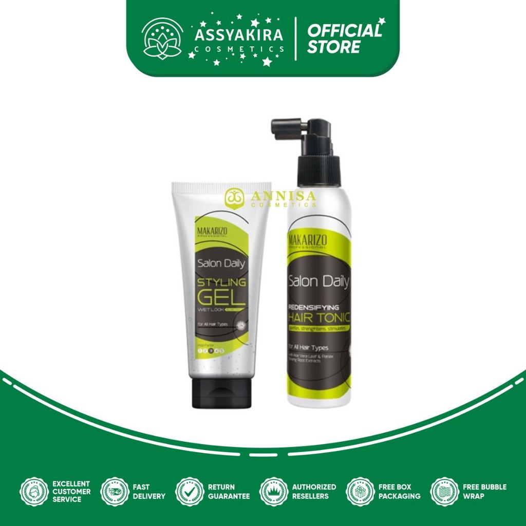 Makarizo Professional Salon Daily Redensifying Hair Tonic | Salon Daily Styling Gel Tube