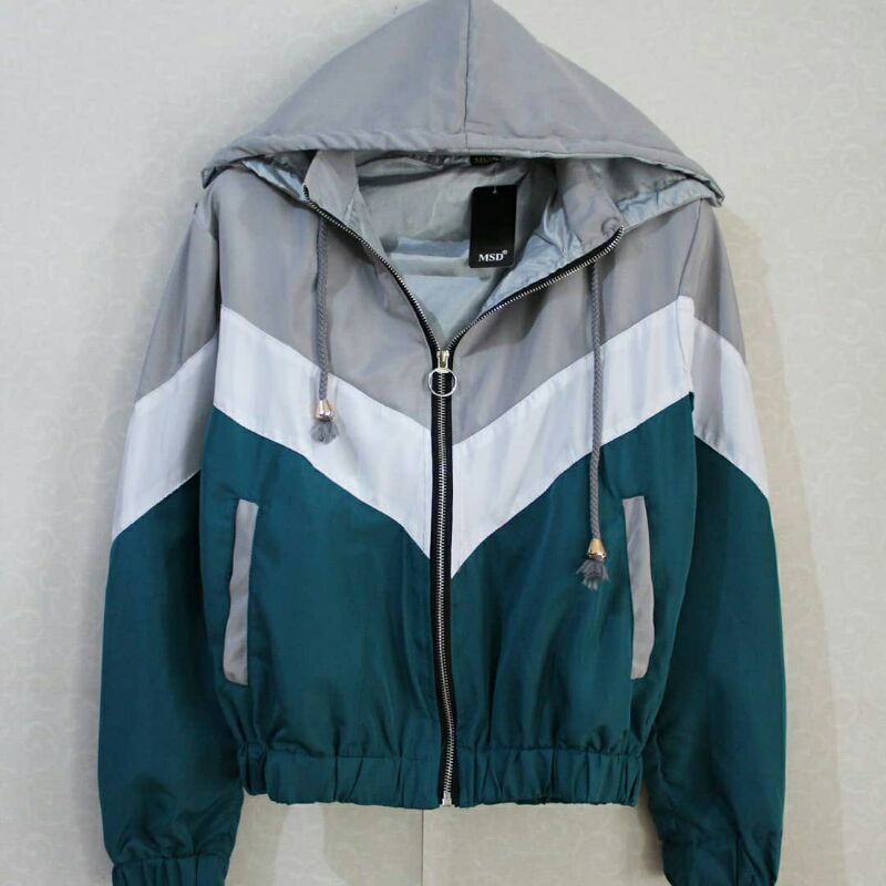 Jaket parasut wanita 3motif warna
