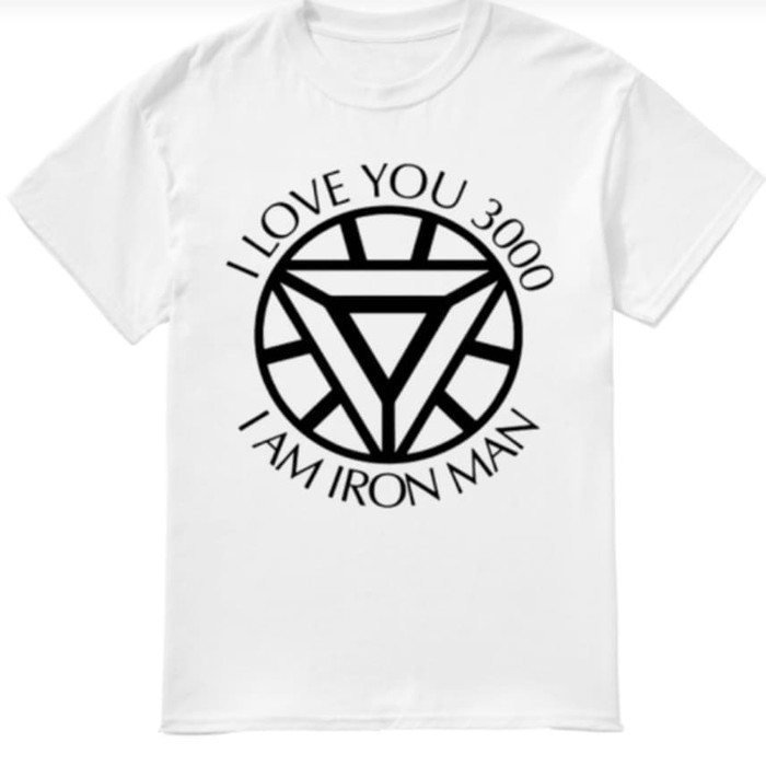 Kaos Pakaian Baju T Shirt Avengers Ironman I Love 3000