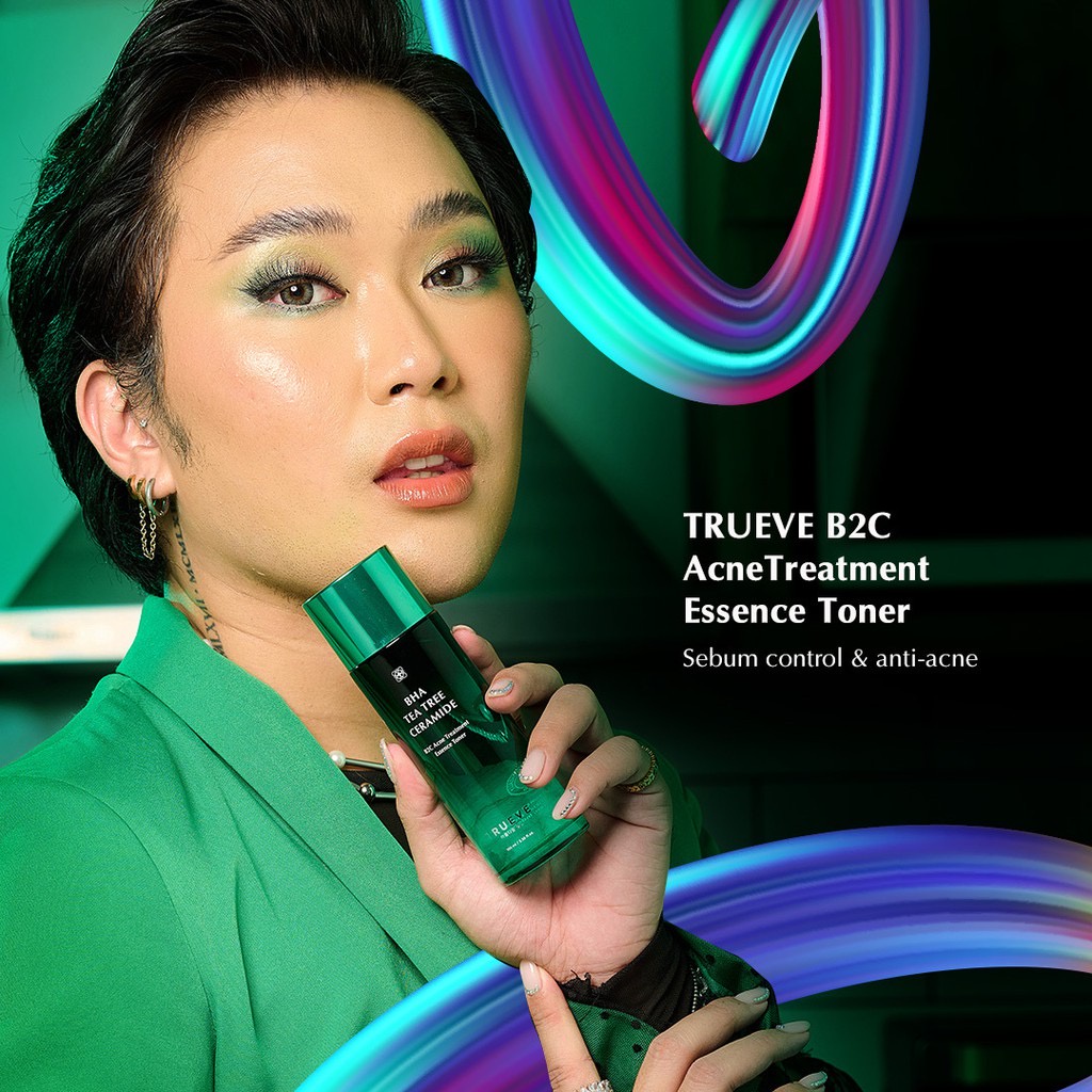 TRUEVE B2C Acne Treatment Essence Toner Indonesia / Facial Cleanser Serum Cream Mask Sunscreen Eye