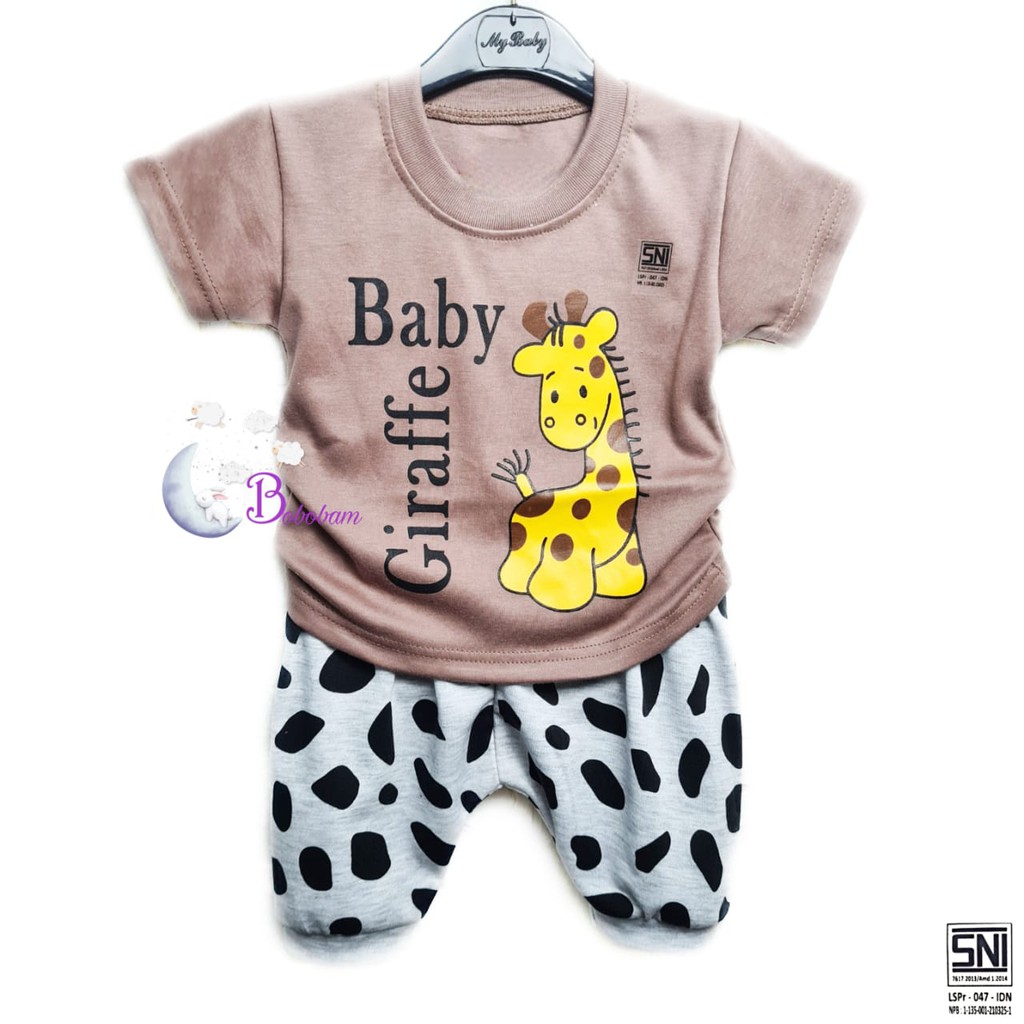 BAJU BAYI  KAOS JERAPAH SETELAN ANAK LAKI-LAKI / SETELAN ANAK HARGA GROSIR