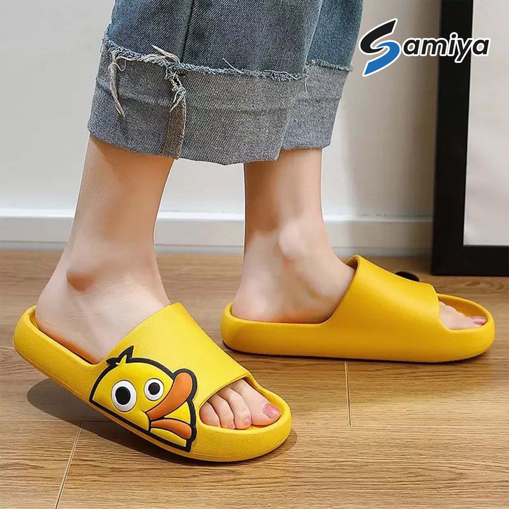 sandal dewasa motif bebek / cute duck slipper anti slip / sendal slop rumah indoor outdoor slippers