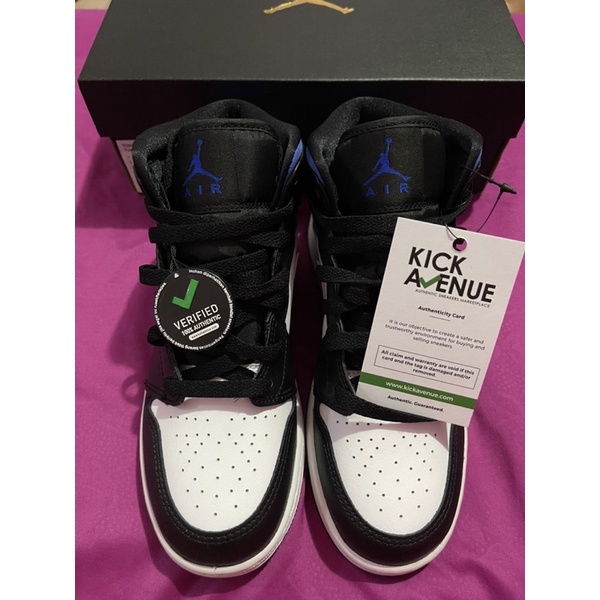 Air Jordan 1 Mid White Black Royal (GS)