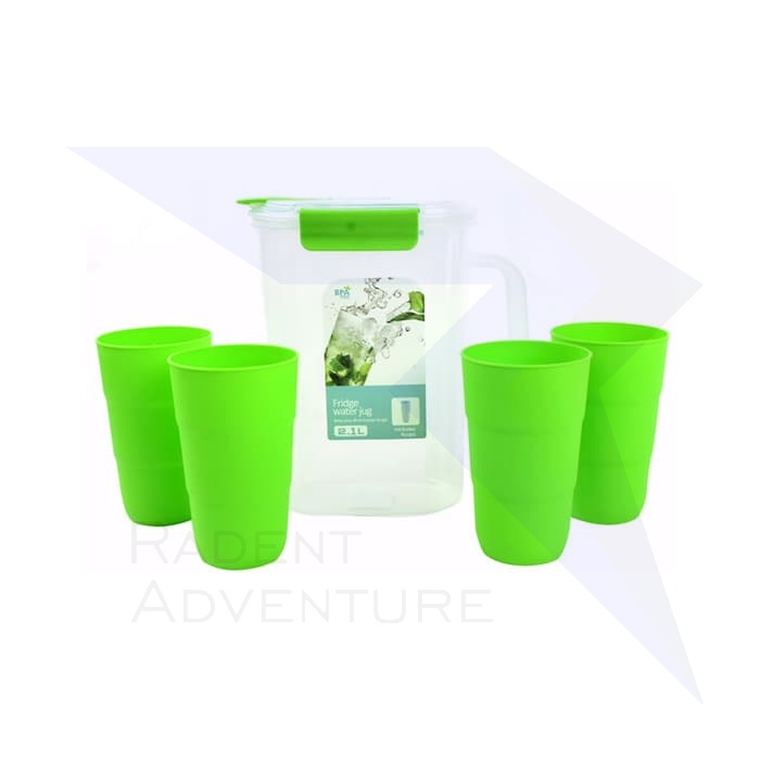 INFORMA - APPETITE SET TEKO MINUM DENGAN 4 GELAS - HIJAU Murah Unik