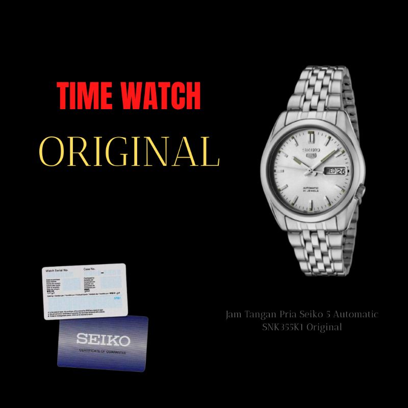 Jam Tangan Pria Seiko 5 SNK355K1 Automatic Original