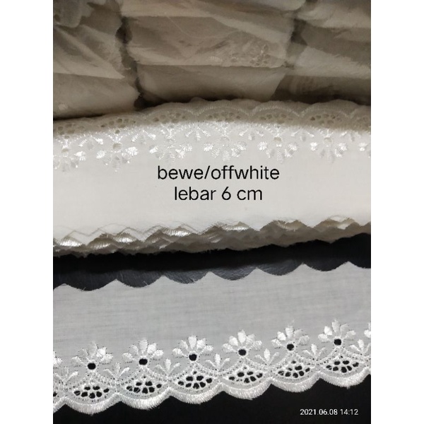 Renda katun kain renda bordir katun renda pinggir renda rajut renda mukena renda baju