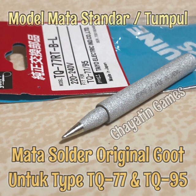 Mata Solder Ori Goot Untuk Type TQ-77 &amp; TQ-95 Model Tumpul 20-200 Watt