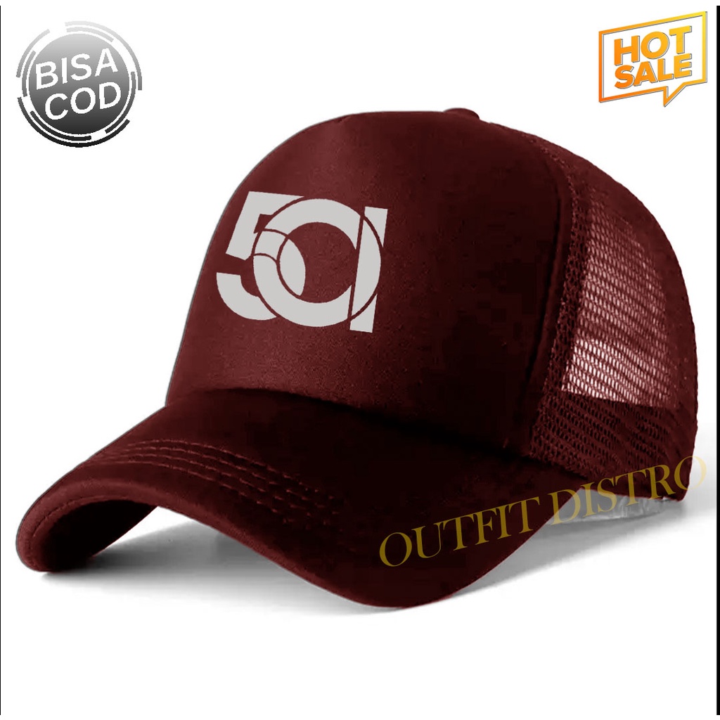 COD Topi distro 501 Pria Wanita Terkeren Logo Silver Premium Quality - Topi Trucker Jaring Good Qual