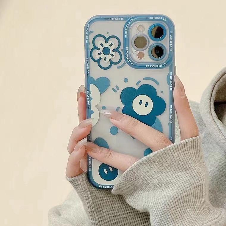 Soft Case Silikon TPU Motif Bunga Untuk Iphone 13 12 Mini 11 Pro X XR XS Max SE 2020 6 6S 7 8 Plus