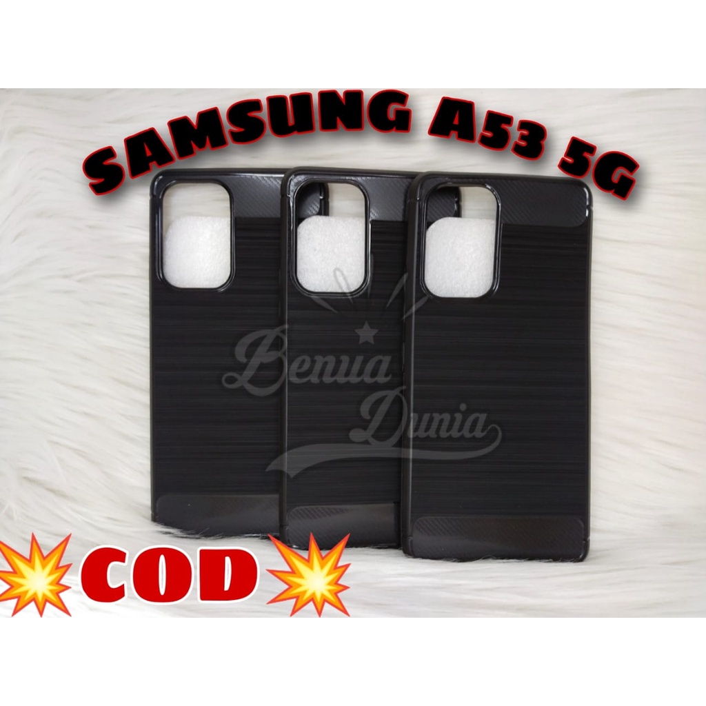 CASE SAMSUNG A53 5G // SOFTCASE IPAKY KARBON SAMSUNG A53 5G BLACK ONLY - BD