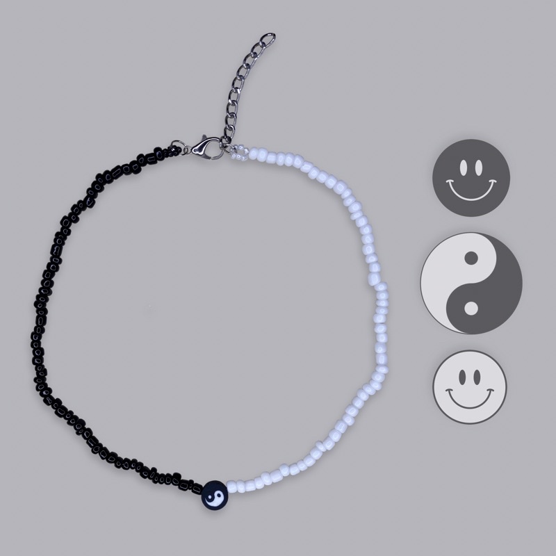yin yang beads necklace (kalung yin yang)