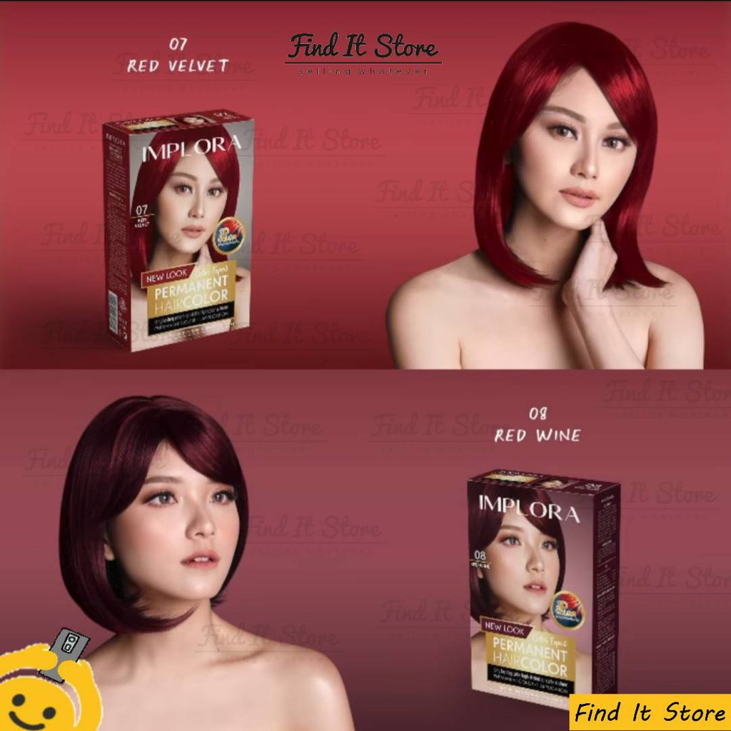 Implora Permanent Hair Color | Cat / Pewarna Rambut | BPOM