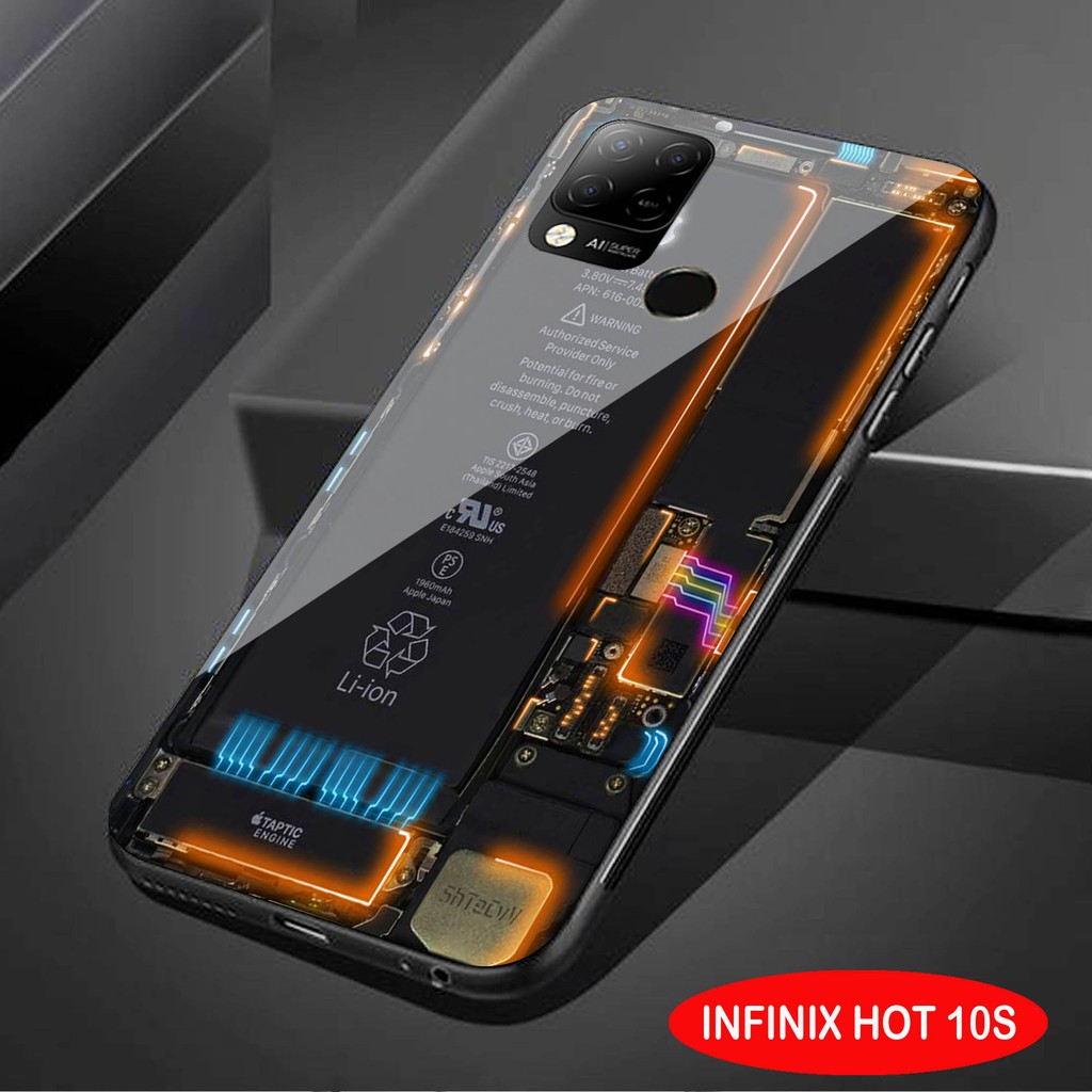 [H07] Softcase Glass Kaca Infinix Hot 10S - Casing Hp Infinix Hot 10S  - Case Hp Infinix Hot 10S