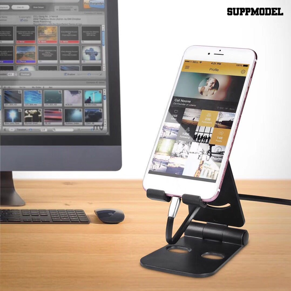 Sdl Stand Holder Hp / Tablet Universal Bahan Silikon Anti Slip Bisa Dilipat