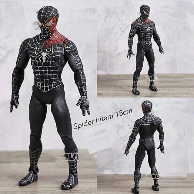 Figure spider man Hitam marvel